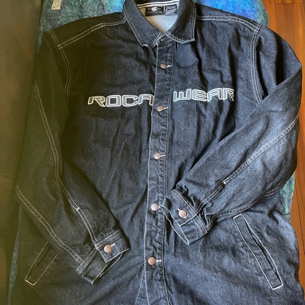 Rocawear Black Denim Shirt Jacket